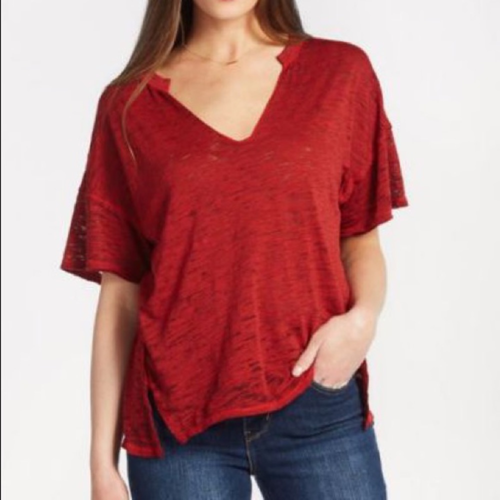 Free people Maddie burnout tee